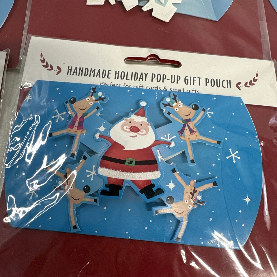 Handmade Christmas Pop-up Gift Card Envelope NEW 10-PACK/4 styles $30 Retail 10 - Image 3 of 4