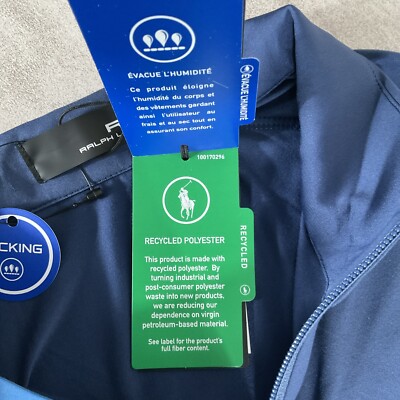 RLX Ralph Lauren Golf 1/2 Zip Performance Pullover Sz M Navy