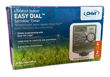 ORBIT 4-Station Indoor Sprinkler Timer/Controller 57874 With Easy-Dial Logic
