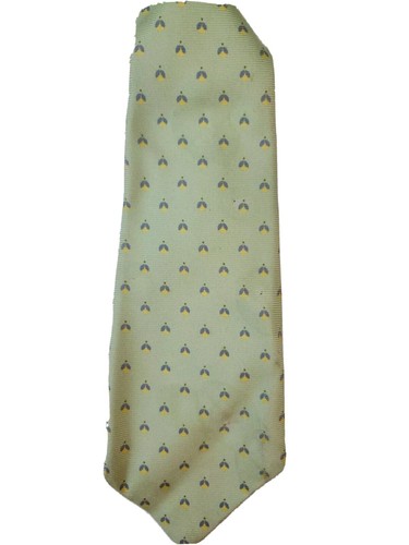 KITON NAPOLI 7 FOLD SILK FANCY NECKTIE ITALY GREEN YELLOW PURPLE 60" X 3.75" - Picture 6 of 7