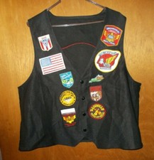 Gold Wing Road Riders Association Black Vest GWRRA 46" Chest no Size tag Oh