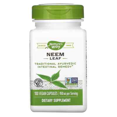 Nature's Way, Neemblatt, 475 mg, 100 vegane Kapseln