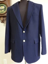 "Anton's" Gentlemen's Apparel Men's Navy Wool Blazer Jacket 44L 