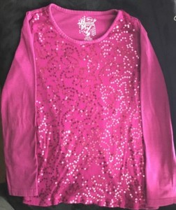 fuchsia sequin top