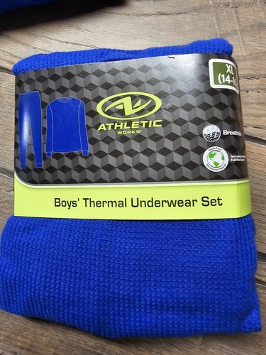 Athletic Works Youth Boys' 2-Piece Waffle Thermal Layering Underwear Set Sz XL - Picture 2 of 7