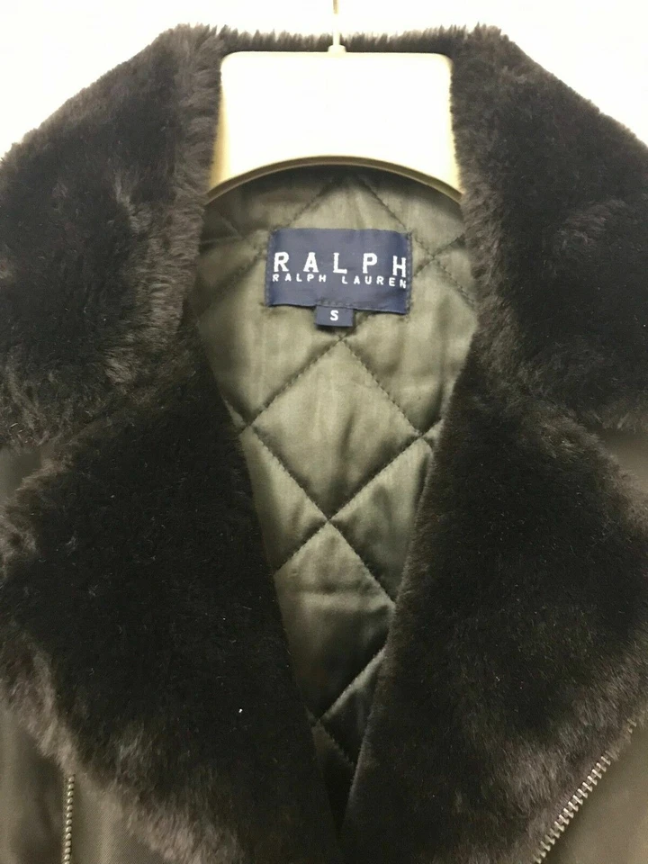 Ralph Lauren Dark Green Jacket with Faux Fur Trim, Small (Fits Medium) - Image 4 of 4