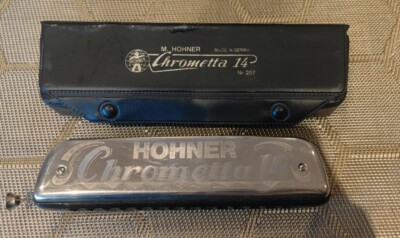 M. Hohner Chrometta 14 C Nr. 257 *Mundharmonika mit Etui *TOP