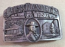 Jack Daniels Old Time Tennessee Whiskey Belt Buckle 1989 A-190 UNPAINTED