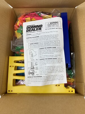 NEW Pressman DOMINO DEALER Toy Playset 9592 DOMINO RALLY RAINBOW