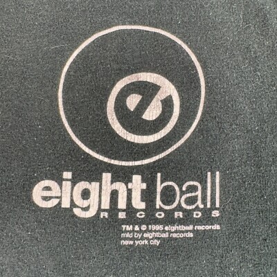 ⭐️希少⭐️ 90s eight ball records 黒 Tシャツ USA製 Vintage 90's Eight Ball Records Shirt / House Music / Techno