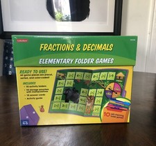 Lakeshore Fractions  Decimals Elementary Folder Games Grades 4-5th Model HH336