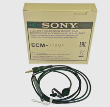 Sony Ecm-77bmp Clip Mic With 3.5mm Mini-jack And Custom Power Supply Nice Cond.