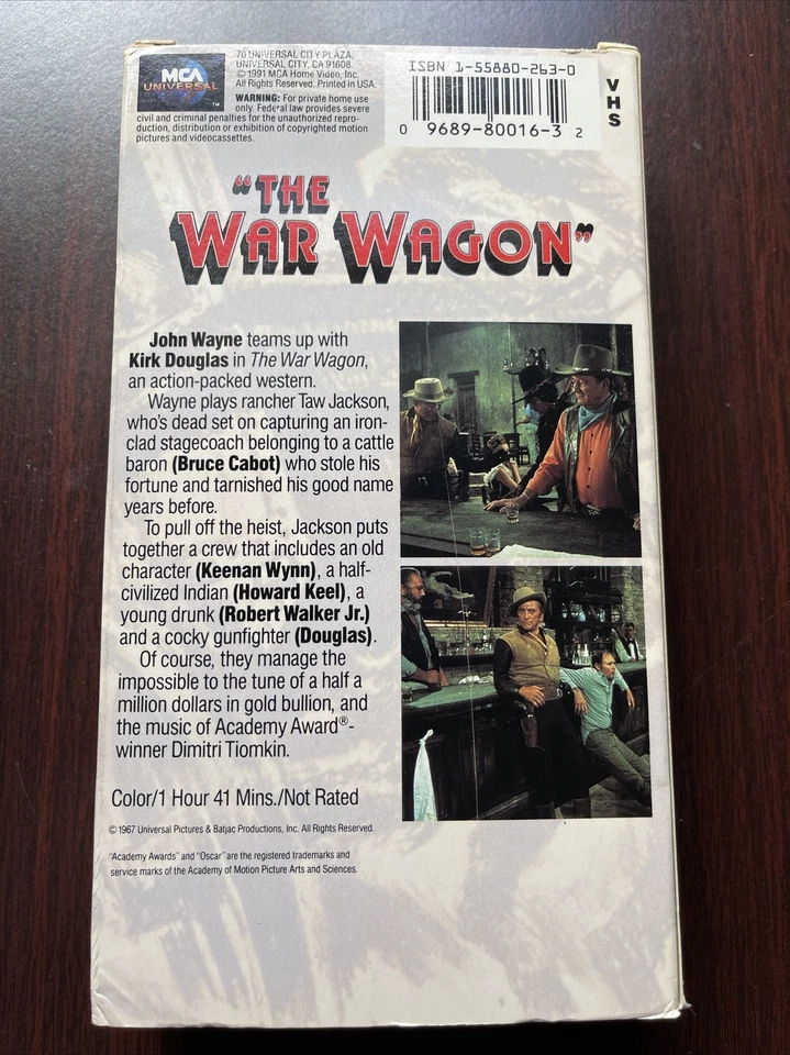 The War Wagon VHS - John Wayne, Kirk Douglas Used Foto 2 de 3