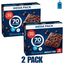 Fiber One 70 Calorie Brownies,Chocolate Fudge,Snack Bars,Mega Pack,36 Bars,16 oz
