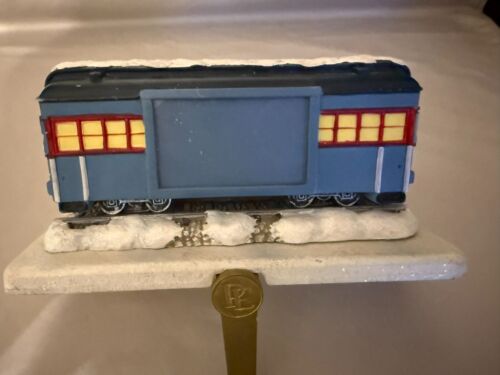 Hallmark Polar Express Stocking Hanger Photo Blue Passenger Train Please Read - Picture 3 of 9
