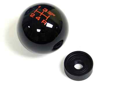 VMS BLACK/RED FING FAST SHIFT KNOB FOR 5 SPEED SHORT THROW SHIFTER LEVER 12X1.75