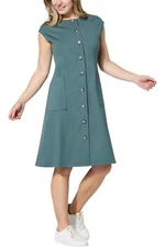 WynneLayers Polished Knit Safari Dress Seagrass