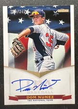 2012 USA Baseball 18U National Team Signatures Dom Nunez 263/349