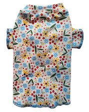 Multicolor Floral Knit Short Sleeve Long Shirt Dog Puppy Pet Clothes 4xs - L