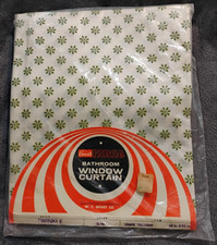 Cortina de ventana de baño Grants vintage años 60/70 - Olive Twinkle 54" x 34" NOS