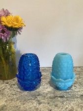 Blue Fenton Fairy Lamps