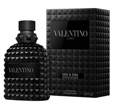 Valentino Uomo Born In Roma Rockstud Noir EDT 3.4 oz/100ml for Men New In Box
