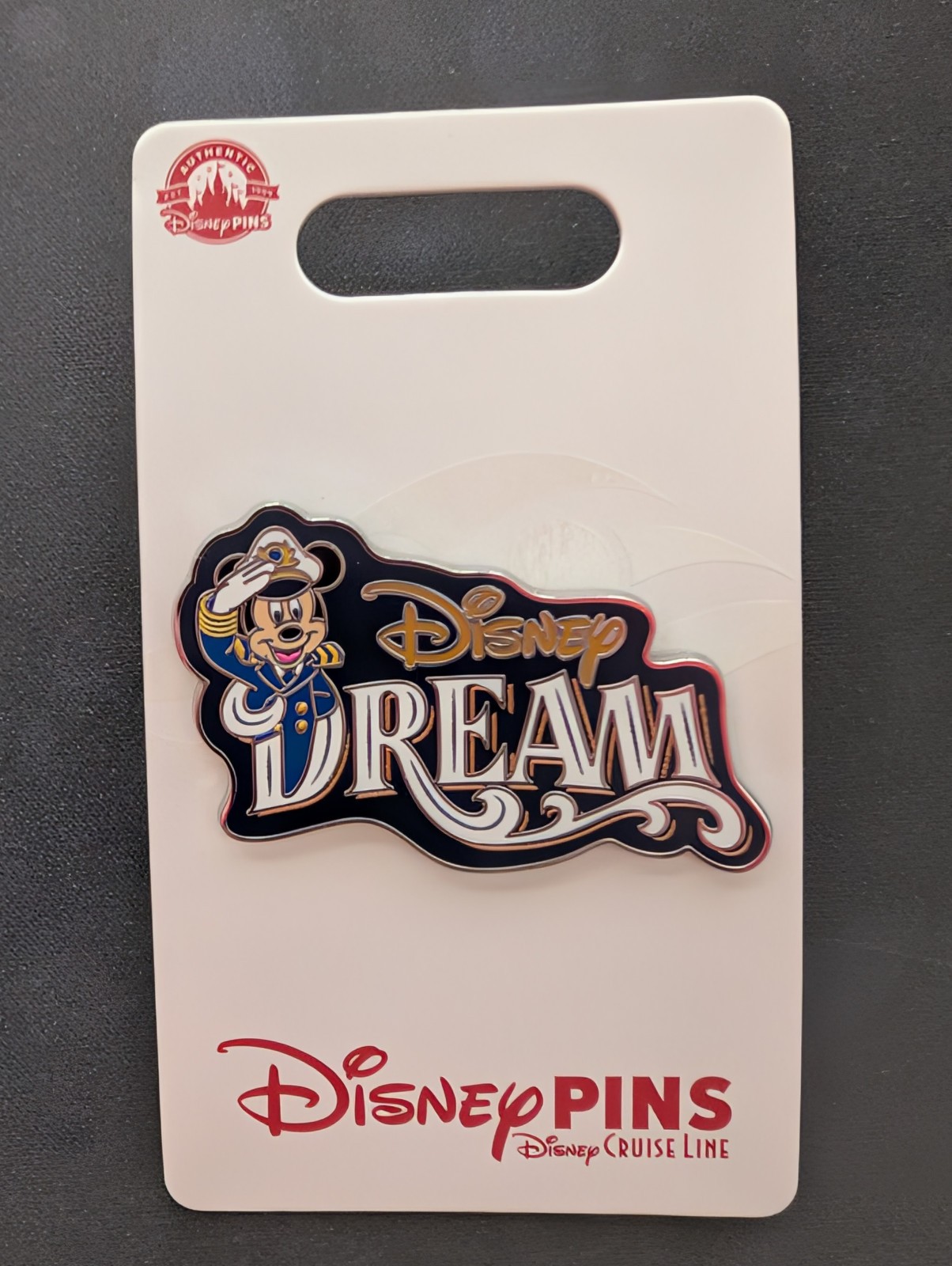 Disney Cruise Line 2025 Disney Dream Logo Captain Mickey Mouse Pin