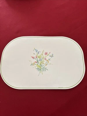 Vintage MY GARDEN Corelle Koordinaten 6er Set ovale wendbare Vinyl Tischsets - Bild 1 von 4