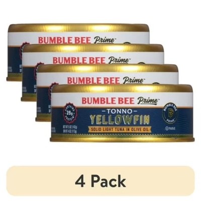 Yellowfin Tuna in Olive Oil Wild Caught High Protein Canned Fish Gluten Free Non