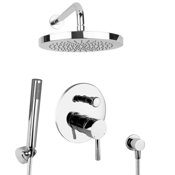 PaulGurkes Regendusche Duschsystem Duschset Unterputz Rund Set-image