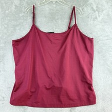Lane Bryant Cami Top 18/20 Burgundy Spaghetti Strap Stretchy Adjustable Strap