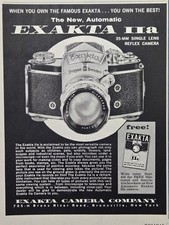 Exakta IIa 35mm Single Lens Reflex Camera Bronxville NY Vintage Print Ad 1957