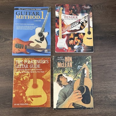 Guitar Method Instruction Book Lot Fender Aaron Stang Folk Singer Don McLean