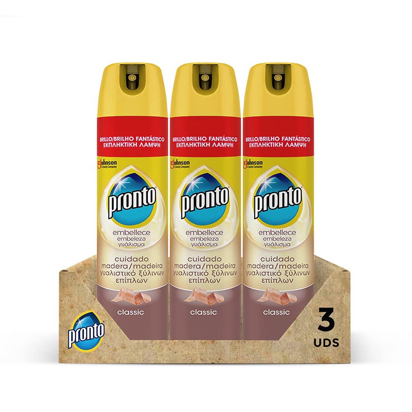 Pronto meubles nettoyant aérosol 300 ml pack de 3 spray anti poussière