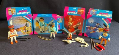 Playmobil 4 x Western Sets 4504 4541 4527 4503 Indianer + 3 alle komplett