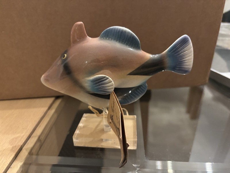 Vintage Handmade Triggerfish from House of Nene Hawaii 5.5 x 7 Excellent Cond