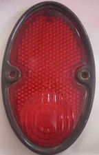Vintage Original Guide Glass Oval Chev-lite Stimsonite Taillight Lens With...