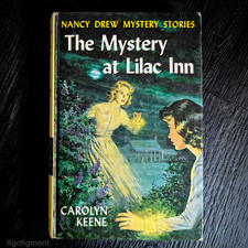 4 The Mystery at Lilac Inn Nancy Drew Book -1961 (blue endpages)