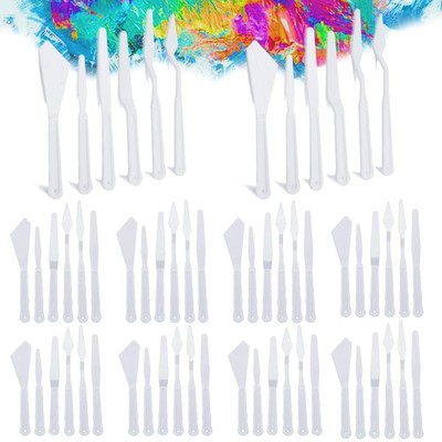 Plastic Spatula Palette Knives Set 60Pcs(10 Pack), Painting Knife for Mixing ...