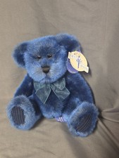 First And Main Plush Teddy Bear Indigo 1523 Seated Stuffed Animal Toy