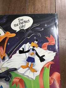 2- Space Jam Video Game PS1 PC Sega Saturn Promo Store Display Poster Daffy Duck