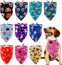 33Inch10Pcs Big Dog Bandanas Paw Print for Large Extra Large XL Breed Dog Triang