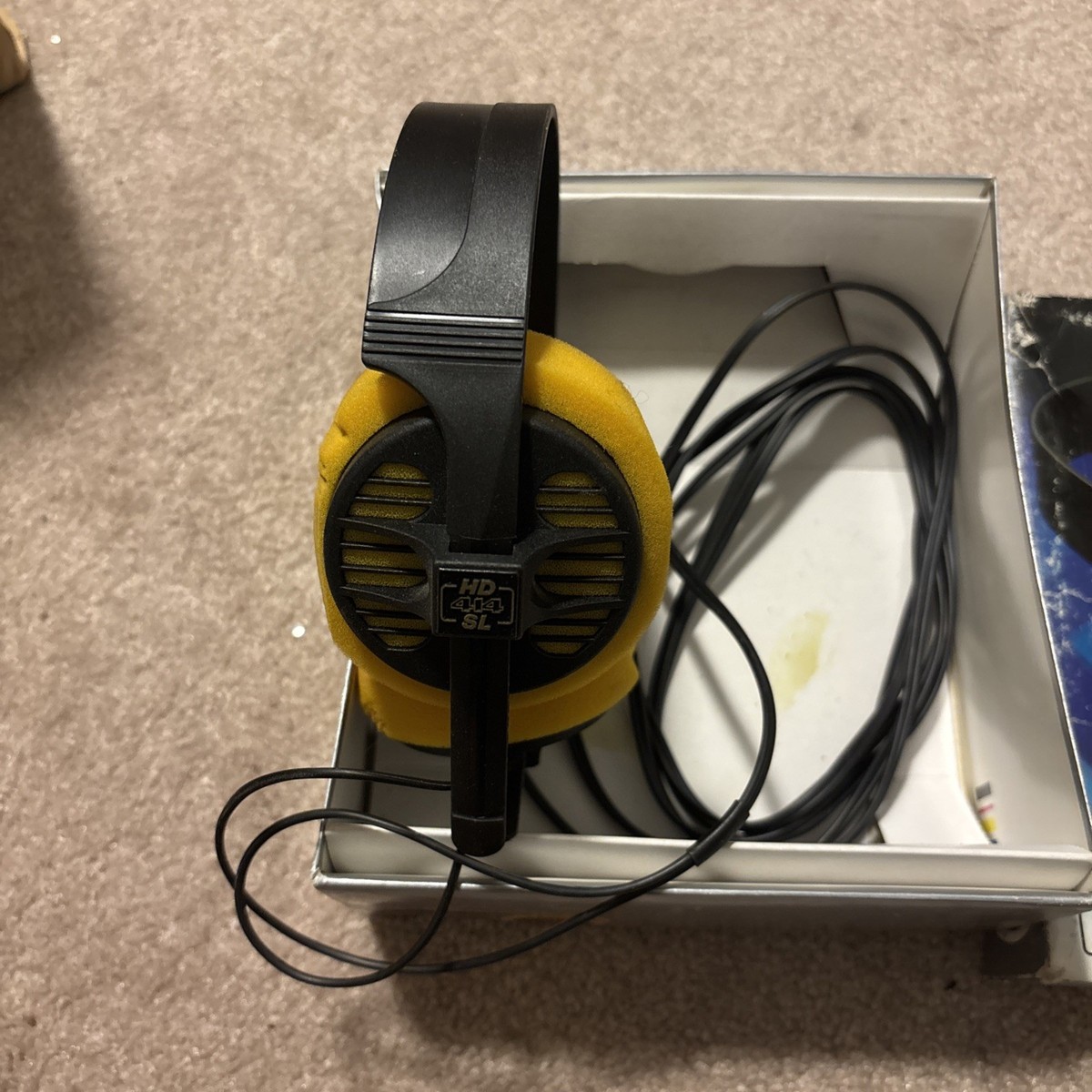 ヘッドホン SENNHEISER HD 414 Sennheiser HD 414 Headband Headphones - Black/Yellow for