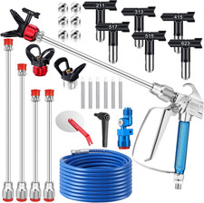 22Pcs Airless Paint Sprayer Gun Kit, 3600PSI Spray Gun with 50Ft X 1/4  NPT Airl