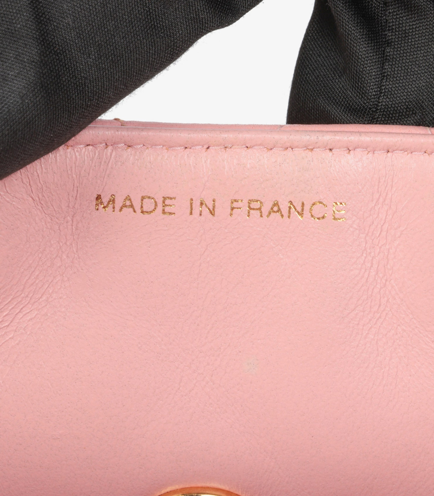 Chanel Pink Quilted Lambskin Leather Small Top Handle Classic Single Flap Bag image 8