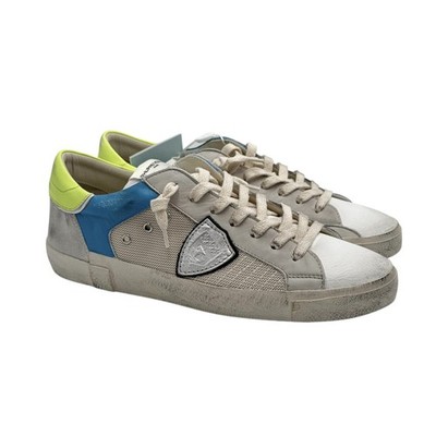 Philippe Model Paris Herren Sneaker Leder weiß blaue Details Art. PRLU XPR1