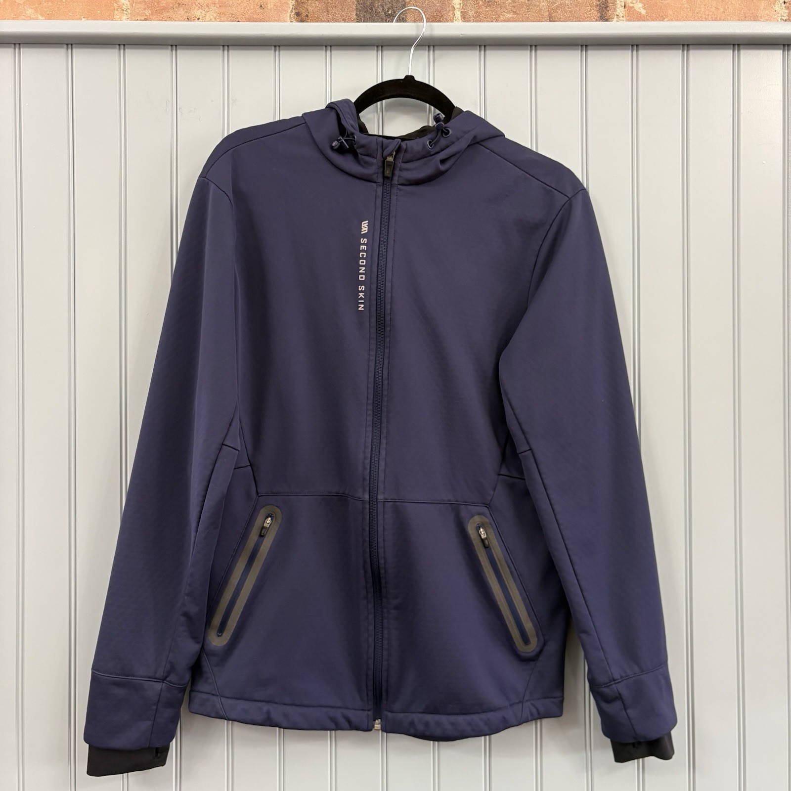 Second Skin Navy Blue Performance Jacket Size Sma… - image 1
