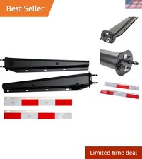 Black Spring Loaded Mud Flap Hanger Set - 30" Length, 2.5" Bolt Spacing