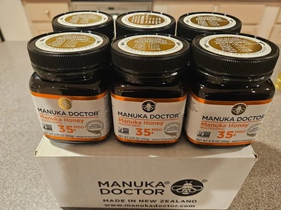 6 X MANUKA DOCTOR - MGO 35+ Manuka Honey Multifloral 100% Pure 1.5KG (52.5oz)