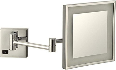 Ar7701-Sni-5X Glimmer Square Wall Mounted LED 5X Magnification Makeup Mirror, Sa
